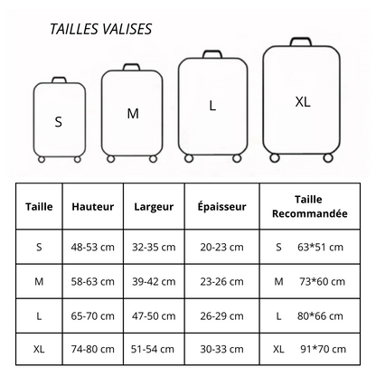 Housse de valise "villes et capitales"